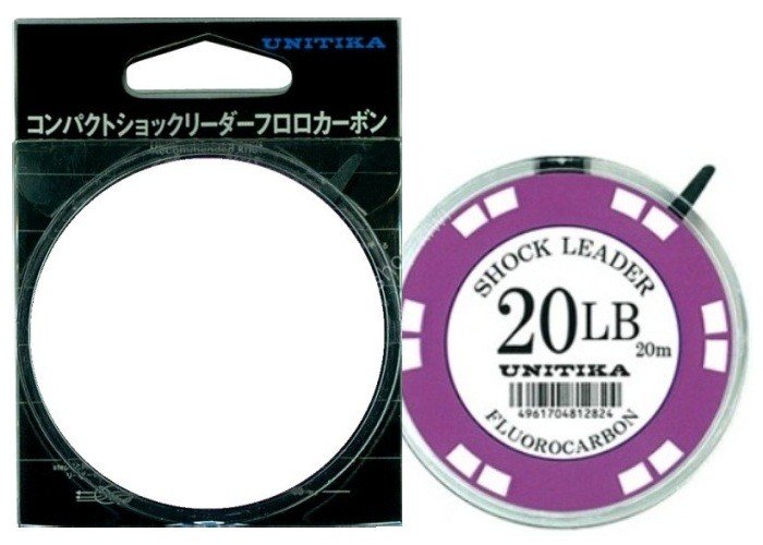 UNITIKA Compact Shock Leader Fluorocarbon [Natural Clear] 20m #5 (20lb)
