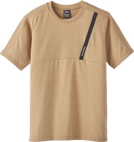 DAIWA Short Sleeve T-Shirt with Zipper Pocket DE-85020 M Mocha Beige