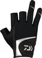 DAIWA DG-7224 Salt Game Gloves 3 Pieces Cut (Black) S