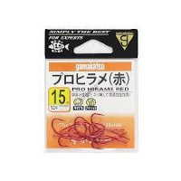 GAMAKATSU Pro Hirame [Red] #15 (12pcs)