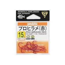 GAMAKATSU Pro Hirame [Red] #15 (12pcs)