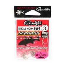 GAMAKATSU Single Hook 56 Seabass [Silver] #3 (8pcs)