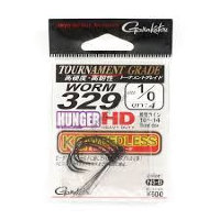 GAMAKATSU Worm 329 Hanger HD KG Weedless [NS Black] #1/0 (4pcs)