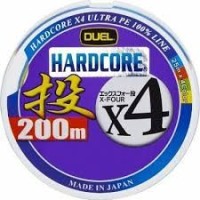 DUEL Hardcore X4 Throw [25m x Blue&Red&Green&Yellow] 200m #0.8 (14lb)