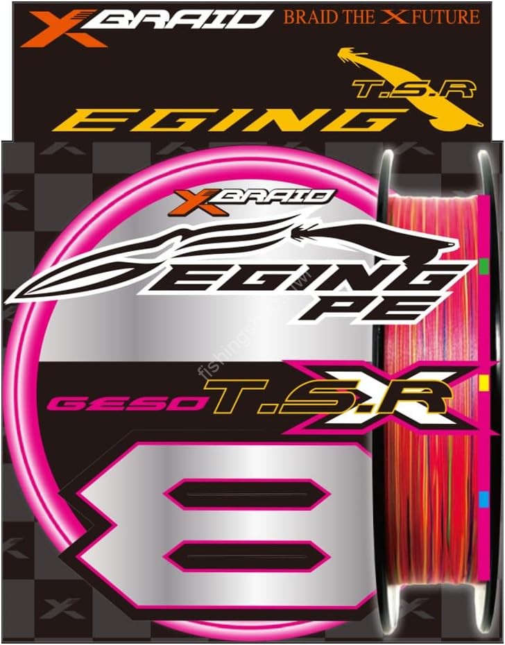 YGK XBraid Eging PE Geso T.S.R x8 [new Fluorescent Pink] 210m #0.6