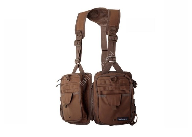 LITTLE PRESENTS V-23 Strap Vest Light #Brown
