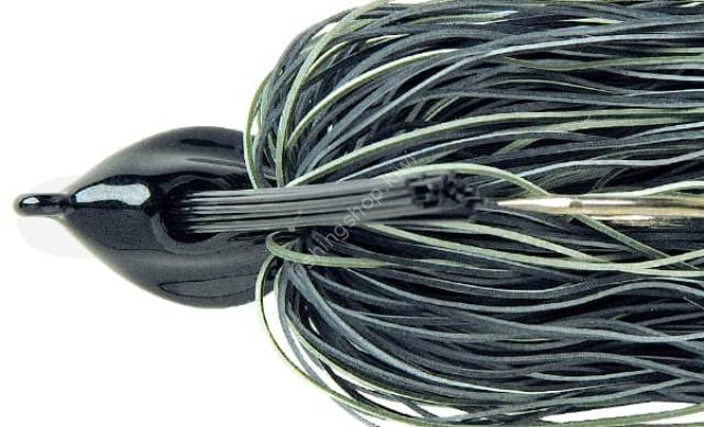 DEPS Flat Back Jig 1oz Fine Rubber Skirt #04 Black/Watermelon