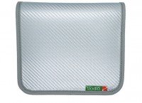 RODIO CRAFT Carbon Wallet Large #Silver / Chartreuse