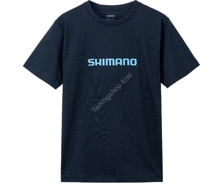 SHIMANO SH-021W Dry Logo T-shirt Short Sleeve Navy M