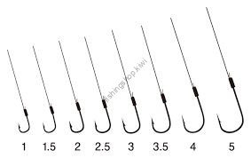 GAMAKATSU Chika Bari w/45cm Thread [White] #3.5 (8pcs)