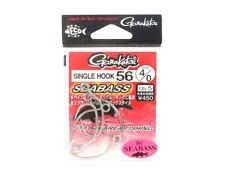 GAMAKATSU Single Hook 56 Seabass [Silver] #4/0 (6pcs)