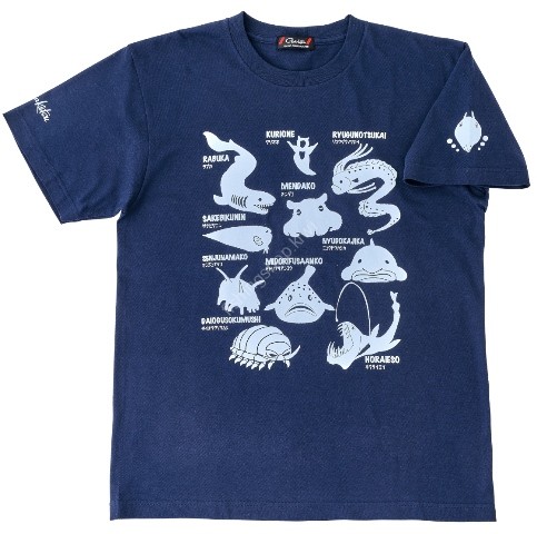 GAMAKATSU GM3678 T-Shirt Deep Sea Creatures (Navy) S