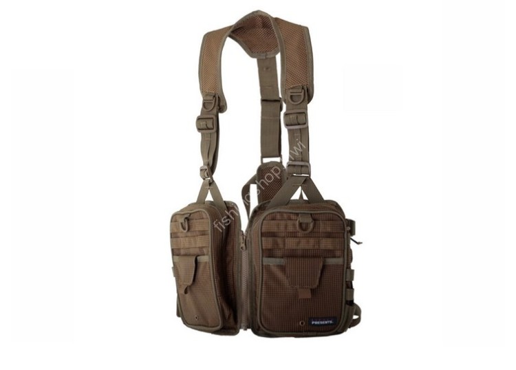 LITTLE PRESENTS V-23 Strap Vest Light #Khaki
