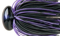 DEPS Head Block Jig 1/4oz Fine Rubber Skirt #03 Black/Purple