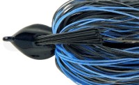 DEPS Flat Back Jig 1oz Fine Rubber Skirt #05 Black/Blue