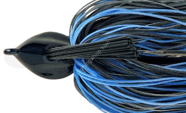 DEPS Flat Back Jig 1oz Fine Rubber Skirt #05 Black/Blue