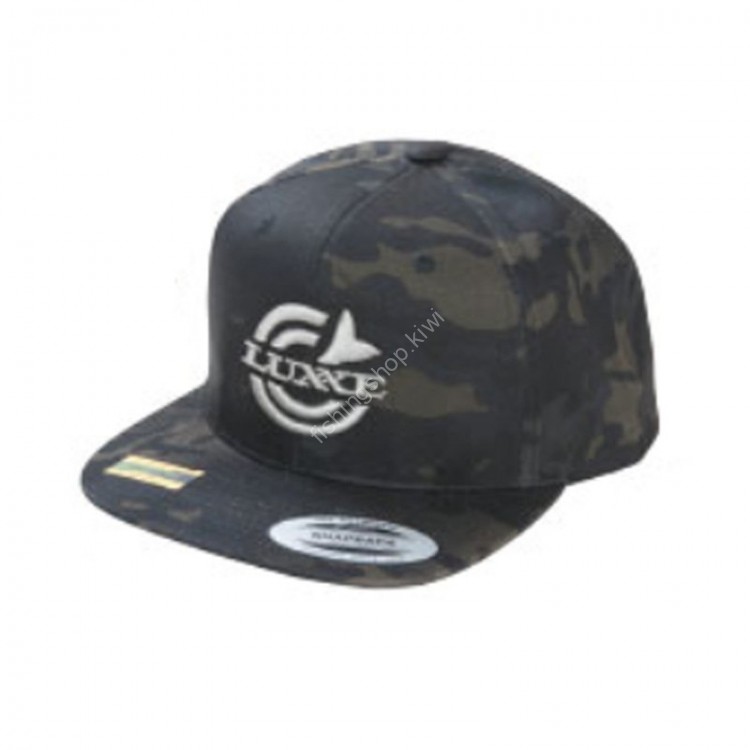 GAMAKATSU Flat Building Cap LE9001 Multi Camo Black