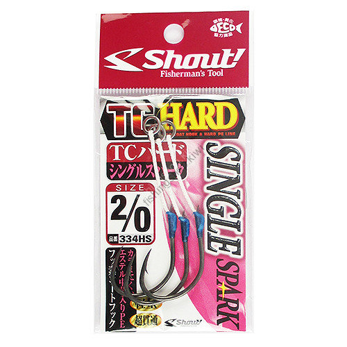 SHOUT! TC Hard Single Spark 334HS #2/0 (3pcs)