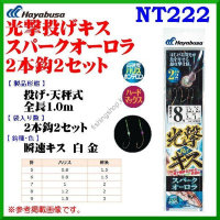 HAYABUSA Nage Kisu Tenbin-shiki Light Strike Casting Kisu Spark Aurora NT222 2 Hooks 9-1.5 (2pcs)