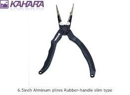 KAHARA 6.5inch Aluminum Rubber-Handle Pliers Slim Mat Black