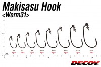 DECOY Worm31 Makisasu Hook Hyper #1/0
