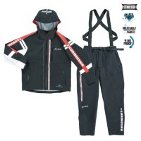 TSURI MUSHA A01404 Technical Arm 3-Layer Rain Suit [Red] LL