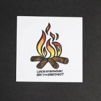 LSD Outdoor Weatherproof Sticker #Burning Fire
