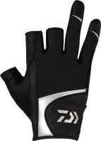 DAIWA DG-7224 Salt Game Gloves 3 Pieces Cut (Black) XL