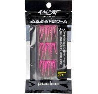 PUDLEE Ika Lure Jet PuruPuru Leg Worm 3pcs #G05 Pink