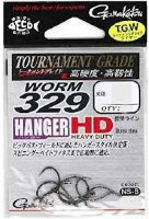 GAMAKATSU Worm 329 Hanger HD [NS Black] #4 (7pcs)