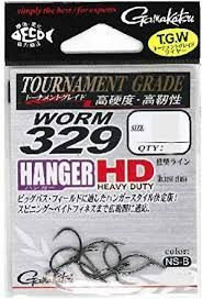 GAMAKATSU Worm 329 Hanger HD [NS Black] #4 (7pcs)