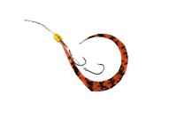 JACKALL BinBin Hook Muso Necktie Hook Set #Shima Shima Brown Lame (2 Hooks)