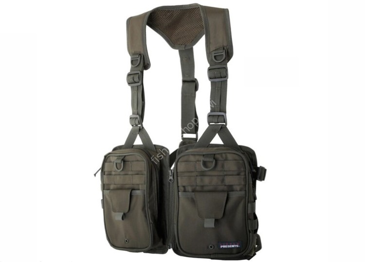 LITTLE PRESENTS V-23 Strap Vest Light #Olive