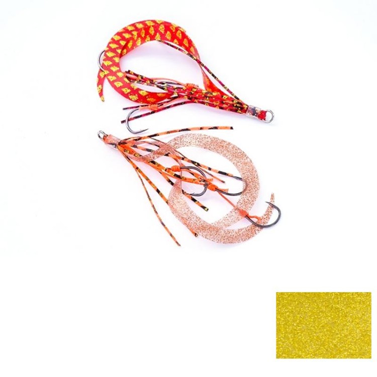 OTHER BRANDS MIYAICHI Sakuraichi (Oka) Spare Unit Curly – Triple Onigake Hook #12 G Gold