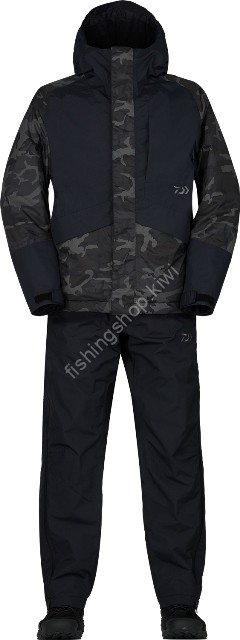 DAIWA DW-3223 Rainmax Side Open Winter Suit (Black Camo) XL