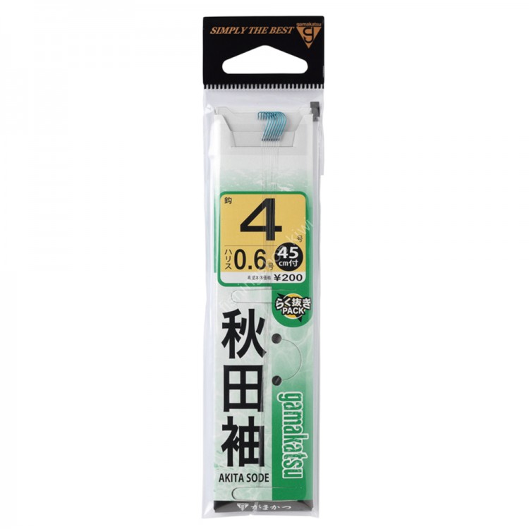 GAMAKATSU Akita Sode With Thread (45cm) 3-0.4 (8pcs)