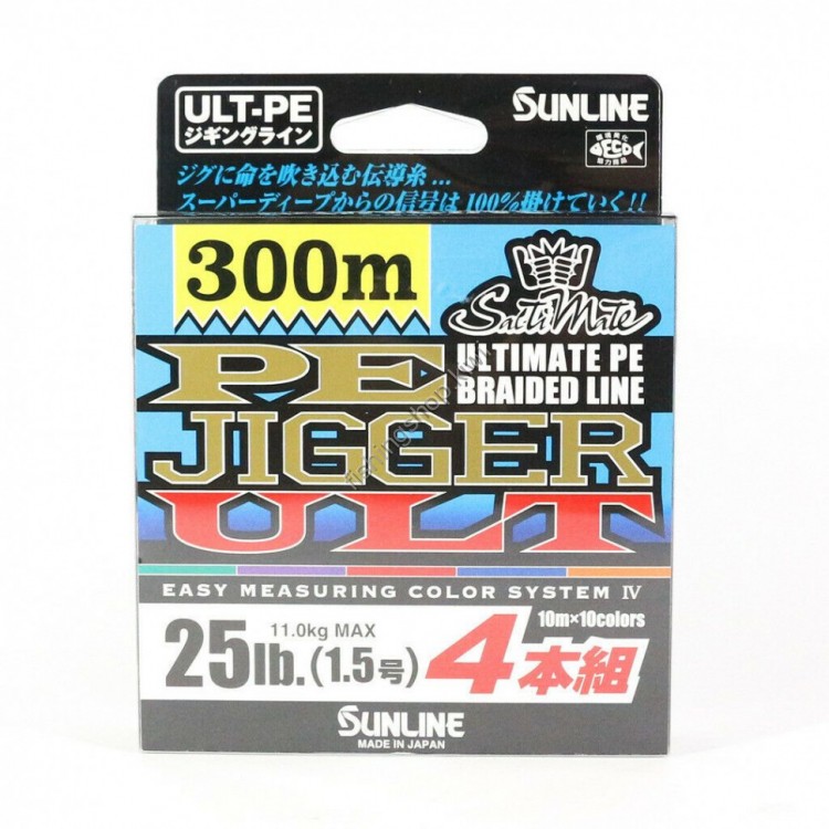 SUNLINE SaltiMate PE Jigger ULT 4-Honkumi [10m x 10colors] 300m #1.5 (25lb)