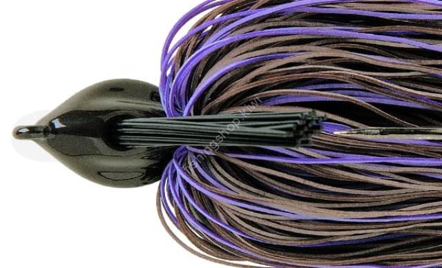 DEPS Flat Back Jig 1oz Fine Rubber Skirt #08 Brown/Purple