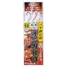 GAMAKATSU Onikasago Shikake 3 Piece Rig [Red] Bake 18-6