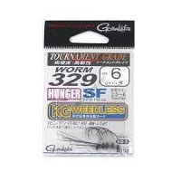 GAMAKATSU Worm 329 Hanger SF KG Weedless [NS Black] #6 (5pcs)