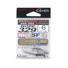 GAMAKATSU Worm 329 Hanger SF KG Weedless [NS Black] #6 (5pcs)