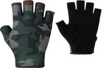 DAIWA DG-6523 Quick Dry Gloves (5fingers cut) Green Camo L