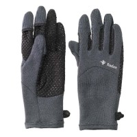 TIEMCO Foxfire Power Stretch Finger-Through Gloves (Charcoal) XS
