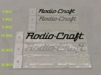 RODIO CRAFT RC Cutting Logo Sticker S #02 Carbon Silver