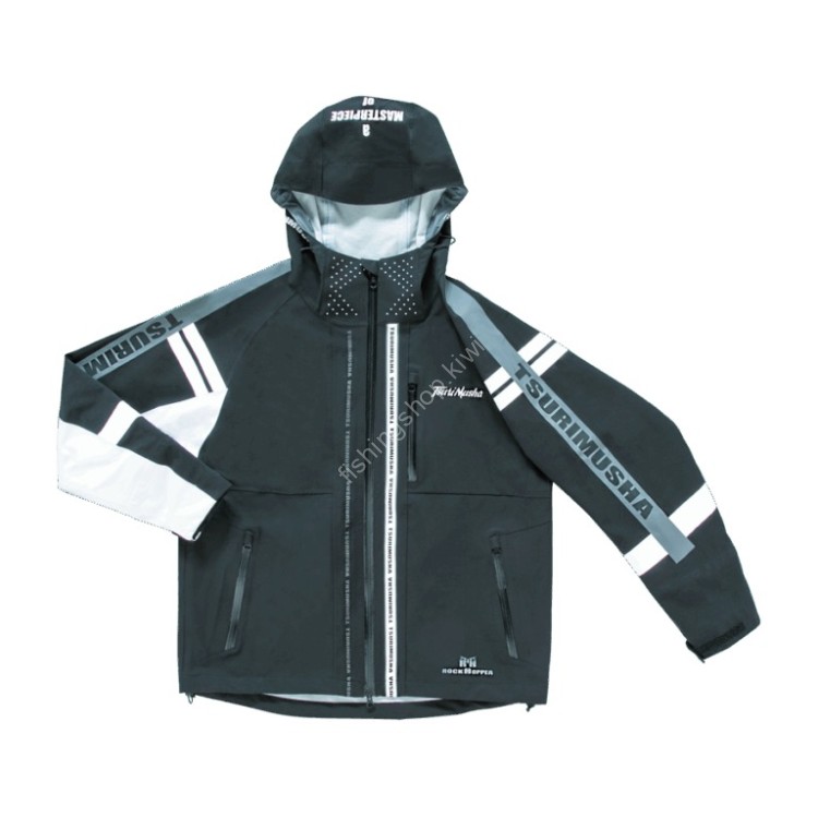 TSURI MUSHA A01506 Technical Arm 3-Layer Rain Suit [Gray] 4L