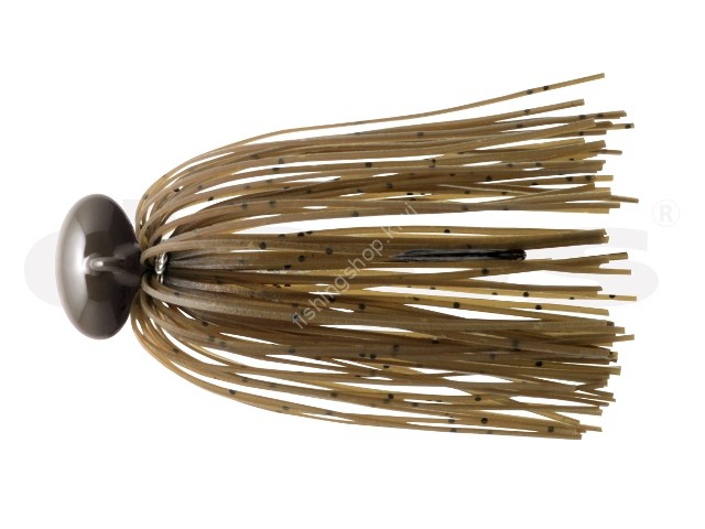 DEPS Hype Football Jig 5/8oz Silicone Skirt #53 Green Pumpkin Seed