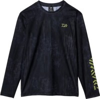 DAIWA DE-8624 Dry Mesh Long Sleeve Shirt (Bottom Black) M
