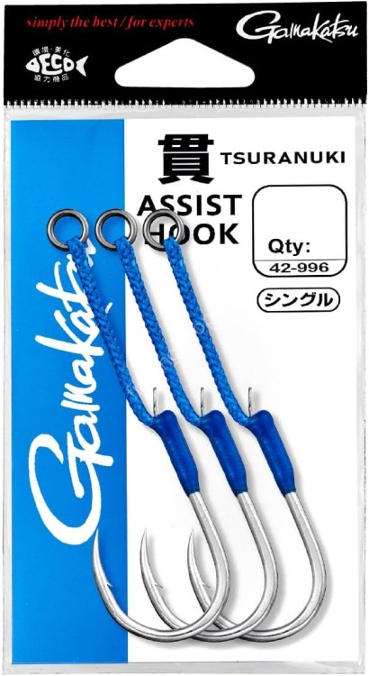 GAMAKATSU Assist Hook Tsuranuki Single 480 #6/0 (2pcs)