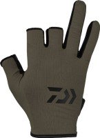 DAIWA DG-6424 Water-Absorbing Quick-Drying Gloves 3 Pieces Cut (Khaki) XS