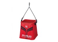 TSURI MUSHA Water Bucket with Slide Stopper L #Red